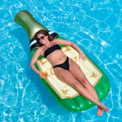 94" Green And Gold Champagne Swimming Pool Float -Aqua Play Land Zone swimline 90661m 3 72309.1667557076