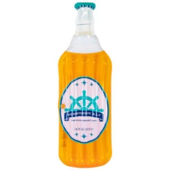 81” Yellow And White Beer Bottle Swimming Pool Inflatable Float