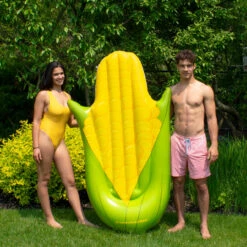 68" Green And Yellow Corn On The Cob Swimming Pool Float -Aqua Play Land Zone swimline 90680m 3 79653.1667557078