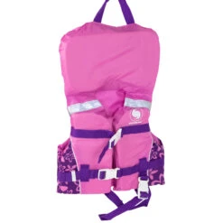20" Pink And Purple Floral Girl Infant Life Jacket Vest With Handle - Up To 30lbs -Aqua Play Land Zone swimline 9872g 1 30154.1667684020