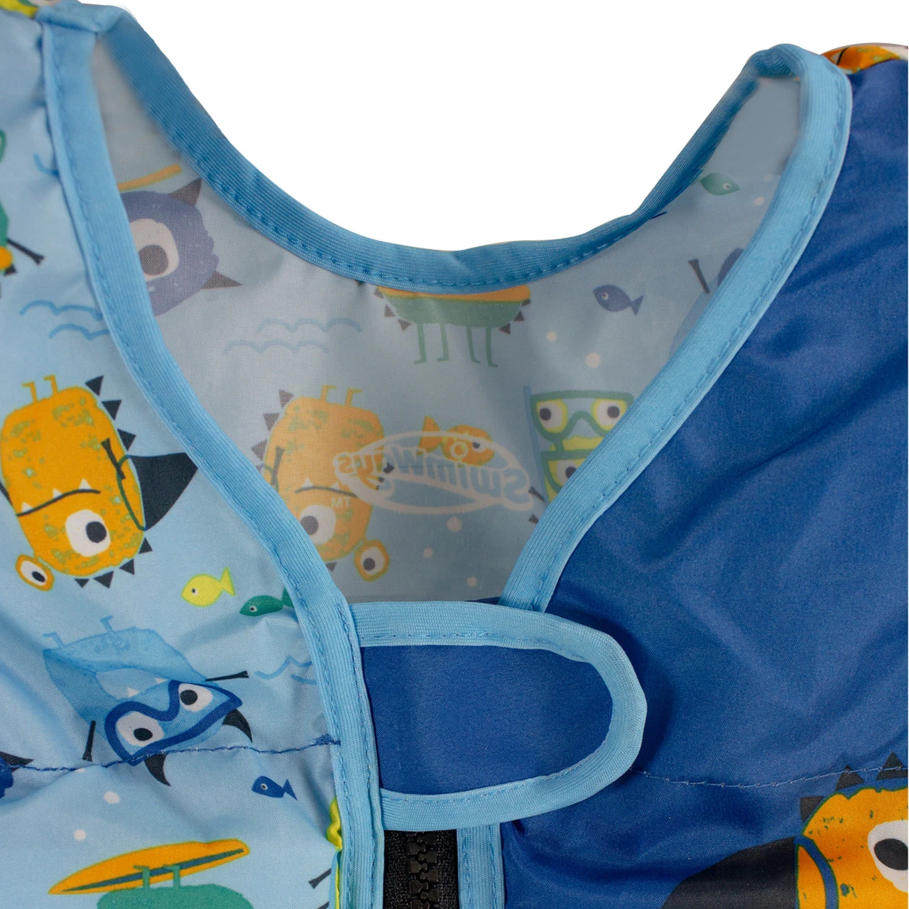 12" Blue And Yellow Adorable Monsters Children's Life Vest 2 12" Blue And Yellow Adorable Monsters Children's Life Vest - Image 2