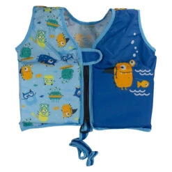 12" Blue And Yellow Adorable Monsters Children's Life Vest