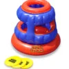 30" Orange And Blue Inflatable Slot Slam Floating Foam Disc Target Toss Swimming Pool Game