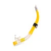 16.5" Yellow And Clear Bahama Purge Semi-Dry Top Sport Swim Snorkel
