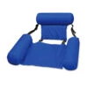 Blue Inflatable Floating Swimming Pool Lounge Chair, 37-Inch