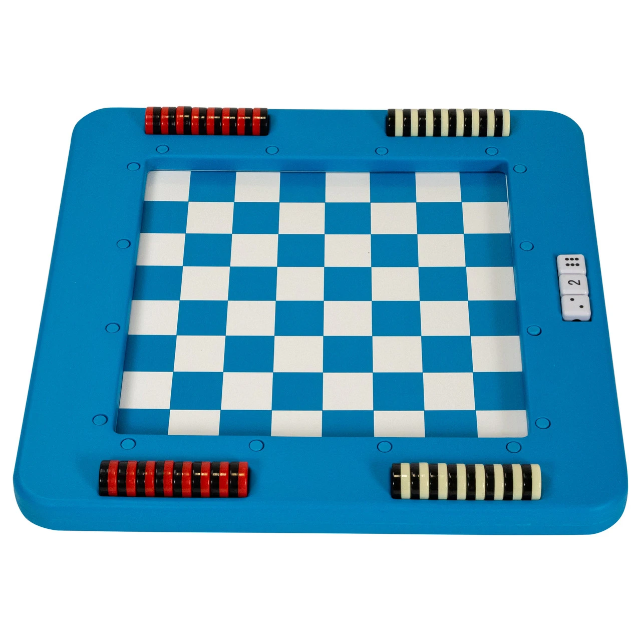 20" Blue And White Floating Checkers And Backgammon Swimming Pool Board Game Combo 1 20" Blue And White Floating Checkers And Backgammon Swimming Pool Board Game Combo