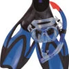 Blue Swim Fins, Snorkel And Goggle Pool Set - Medium - Ages14+